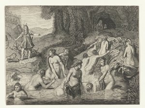 Diana verwandelt Actaeon in einen Hirsch