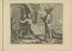 Gespräch zwischen einer Sphinx und einem Hirten von Crispijn van de Passe (II)