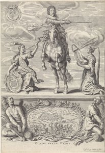 Porträt von Gaston Jean-Baptiste von Orléans zu Pferd