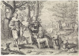 Porträt von Guy Michel Lejay und seiner Familie