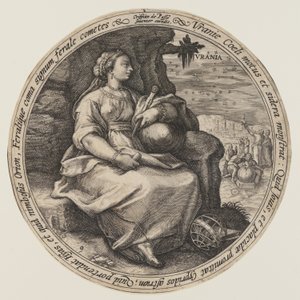 Polymnia, aus Die Musen von Crispijn van de Passe I