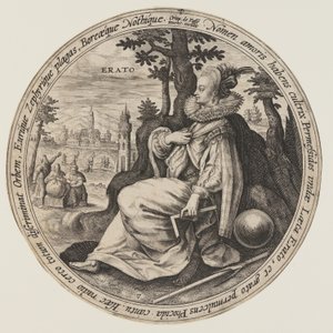 Urania, aus Die Musen von Crispijn van de Passe I