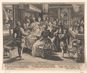 Belsazars Festmahl von Crispijn van de Passe the Elder