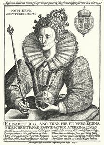 Elisabeth I., Königin von England (Gravur) von Crispin I de (after) Passe
