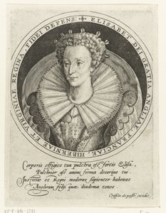 Porträt von Königin Elizabeth I. von England von Crispin I de Passe