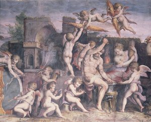 Die Schmiede des Vulkan, 1555 von Cristofano Gherardi
