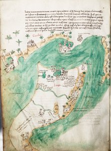 Karte von Kos und Bodrum, ca. 1420