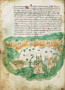 Karte von Zakinthos, ca. 1420