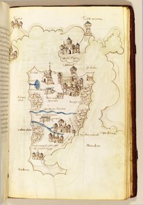 Karte, Illustration aus "Das Buch der Inseln des Archipels"