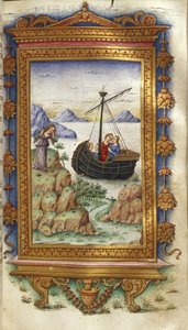 Oenone trauert beim Anblick von Paris mit Helena. Illustration für Die Heroiden von Ovid