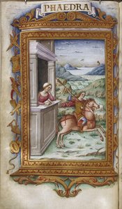 Phaedra blickt auf Hippolytus Illustration für Die Heroiden von Ovid von Cristoforo Majorana