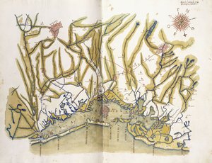 Farbige Karte von Venedig und seiner Region, ca. 1610