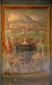 Eine Heilige wird lebendig gekocht von Cristoforo and Tempesta, Antonio Roncalli