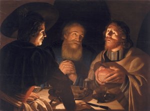 Das Abendmahl in Emmaus von Cryn Hendricksz Volmaryn