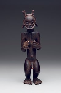 Ritualbehälter in Form einer stehenden männlichen Figur