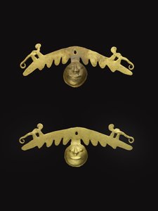 Paar Ohrschmuck, 600-1600 n. Chr. von Culture Nariño