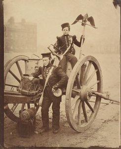 Trompeter Gritten und Trompeter Lang in Woolwich, 1856