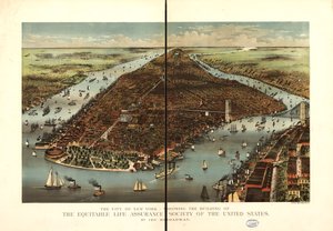Die Stadt New York von Currier and Ives Equitable Life Assurance Society Of The United States