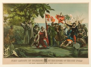 Erste Landung von Kolumbus an den Ufern der Neuen Welt