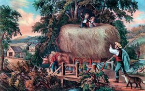 Heuernte, Die letzte Ladung, 1868 von Currier and Ives