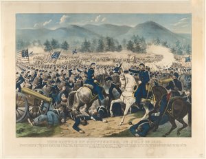 Die Schlacht von Gettysburg, Pa., 3. Juli 1863 von Currier and Ives