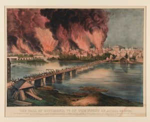 Der Fall von Richmond, Virginia, in der Nacht des 2. April 1865