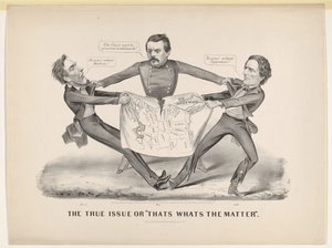 Die wahre Frage oder Das ist das Problem, 1864 von Currier and Ives