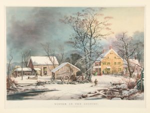 Winter auf dem Land. Ein kalter Morgen von Currier and Ives