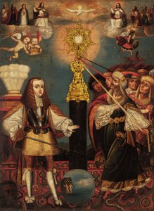 Karl II. in Verteidigung der Eucharistie, spätes 17. Jahrhundert