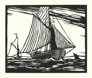 Fischerboote und Lastkähne: Fischkutter, frühes 19. Jahrhundert von Cyril A. Wilkinson
