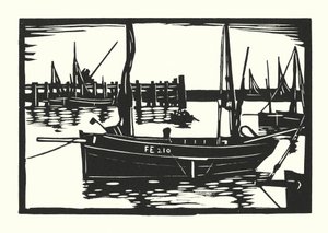 Fischerboote und Lastkähne: Folkestone Beam-Trawler von Cyril A. Wilkinson