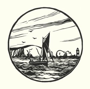 Fischerboote und Lastkähne: Itchen Fähre Boot (Holzschnitt) von Cyril A. Wilkinson