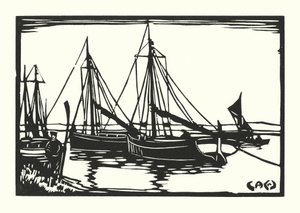 Fischerboote und Lastkähne: Leigh Bawleys von Cyril A. Wilkinson