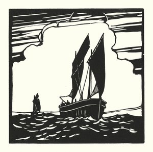 Fischerboote und Lastkähne: Mounts Bay Drifter von Cyril A. Wilkinson