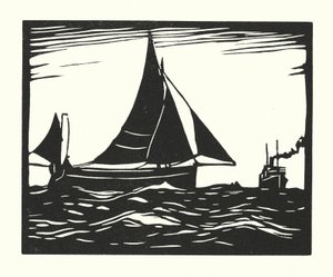 Fischerboote und Lastkähne: Plymouth Hooker von Cyril A. Wilkinson