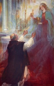 Die Legende vom Krönungsöl und der Ampulle: die Jungfrau erscheint Thomas Becket