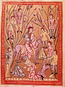 Jesu triumphaler Einzug in Jerusalem (Miniatur, ca. 1085)