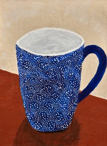 Blau gemusterter Becher