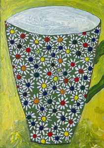 Bunte Gänseblümchen Teetasse