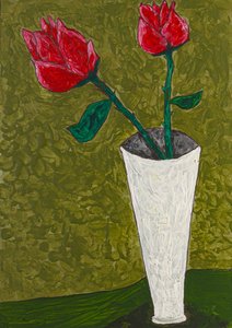 Lebendige rote Rosen