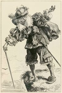 Atheist lacht über Christian und Hopeful aus The Pilgrims Progress From This World, To That Which Is To Come von John Bunyan (1628-1688) Illustration von Thomas Dalziel (1823-1906)
