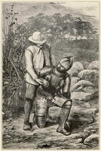 Christian und Faithful schließen sich zusammen aus The Pilgrims Progress From This World, To That Which Is To Come von John Bunyan (1628-1688) Illustration von Thomas Dalziel (1823-1906)