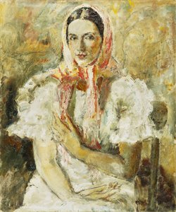Russisches Bauernmädchen, Olga Eliena von Dame Ethel Walker