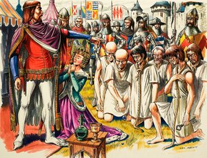 Bürger von Calais und König Eduard III. von England im Jahr 1347 von Dan Escott