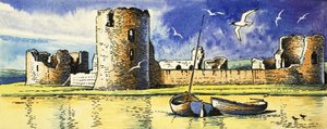 Flint Castle mit Blick auf den River Dee von Dan Escott