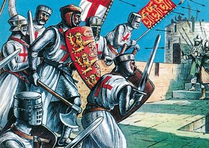 König Richard I. stürmt die Mauern von Akkon