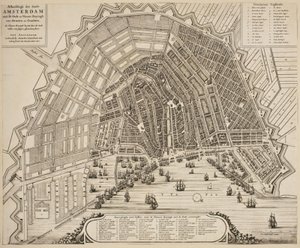Grundriss von Amsterdam von Dancker Danckerts