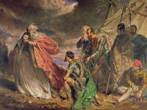 Lear und Cordelia, ca. 1843 von Daniel Maclise