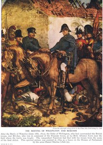 Das Treffen von Wellington und Blücher, ca. 1940er Jahre von Daniel Maclise