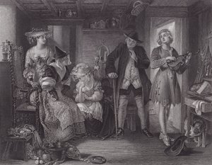 Eine Szene aus "Midas" von Daniel (after) Maclise